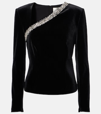 Top in velluto con cristalli | Roland Mouret