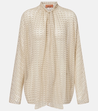 Schluppenbluse aus Häkelstrick | Missoni