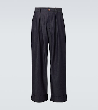 High-Rise Wide-Leg-Hose aus Denim | King & Tuckfield
