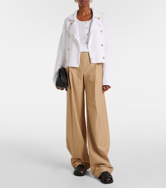 Pantaloni a gamba larga in cotone e lana | Vince