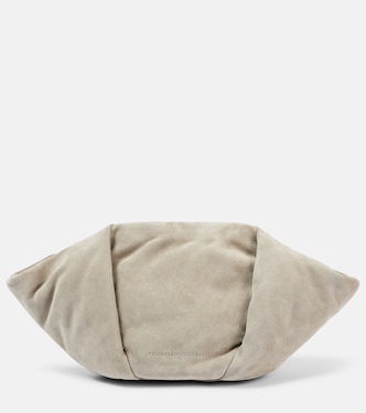 Clutch Fold-Over Small in suede | Brunello Cucinelli