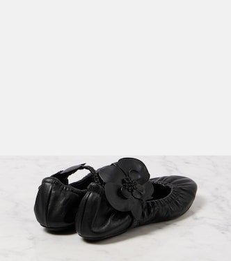 Mary-Jane-Ballerinas Orchid aus Leder | Zimmermann