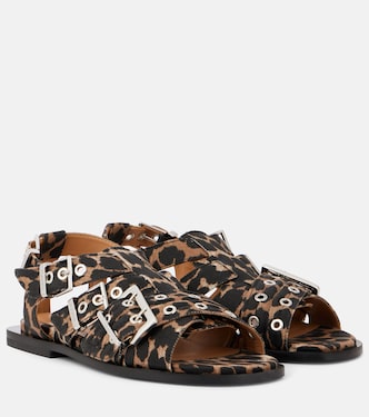 Leopard-print sandals | Ganni
