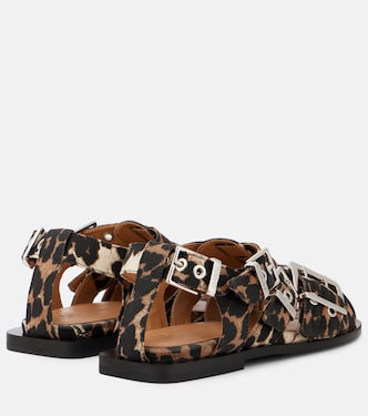 Leopard-print sandals | Ganni