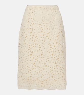 Falda tubo de jersey de algodón floral | Moncler