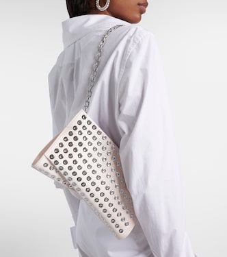 Clutch Loubitwist Small aus Leder mit Kristallen | Christian Louboutin