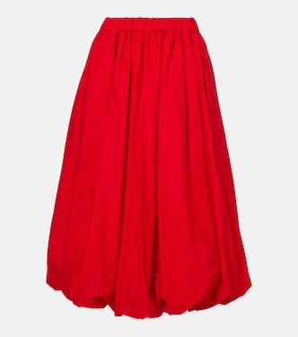 Falda midi de algodón fruncida | Noir Kei Ninomiya