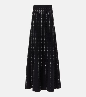 Ribbed-knit cotton-blend maxi skirt | Joseph
