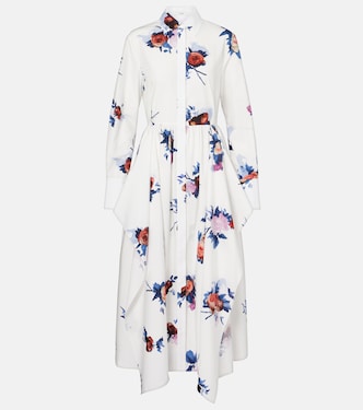 Vestido camisero de popelín de algodón floral | Erdem