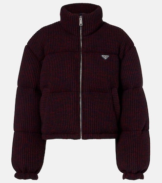 Cropped wool and cashmere down jacket | Prada
