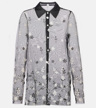 Camisa translúcida bordada | Toteme