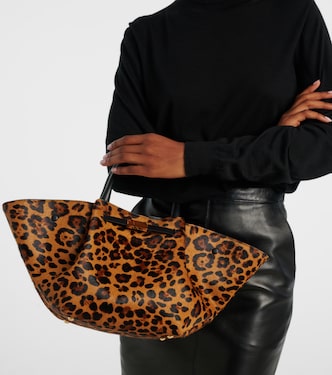 New York Medium leopard-print calf hair tote bag | DeMellier