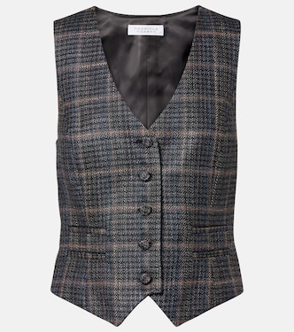 Coleridge checked wool and silk vest | Gabriela Hearst