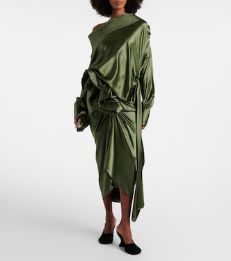 Midirock aus Satin | Dries Van Noten