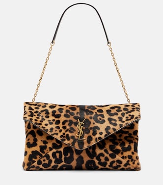 Cassandre豹纹印花小牛毛单肩包 | Saint Laurent