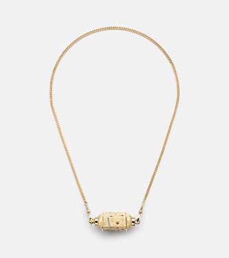 Milky Way 18kt gold pendant necklace with diamonds and rubies | Marie Lichtenberg