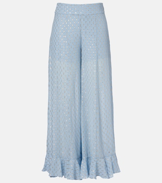 Daylight semi-sheer chiffon wide-leg pants | Zimmermann