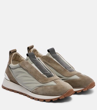 Sneakers Monili mit Veloursleder | Brunello Cucinelli