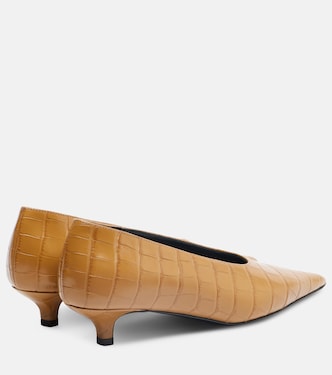 35 Croc-effect leather pumps | Toteme