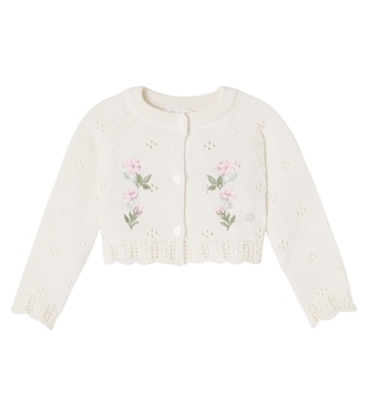 Baby floral embroidered cotton cardigan | Patachou