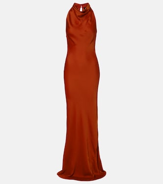Robe longue en satin | Rotate