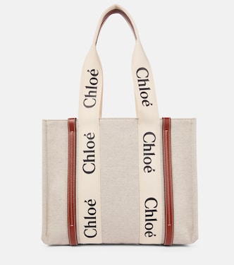 Shopper Woody Medium in canvas | Chloé