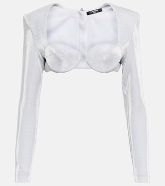 Crop top metalizado | Balmain