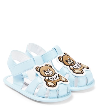 Baby - Sandali in pelle con logo | Moschino Kids