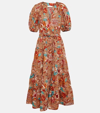 Abito midi Olina in cotone con stampa | Ulla Johnson