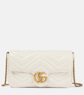 GG Marmont leather wallet on chain | Gucci
