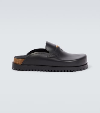 Slippers Medusa in pelle con logo  | Versace