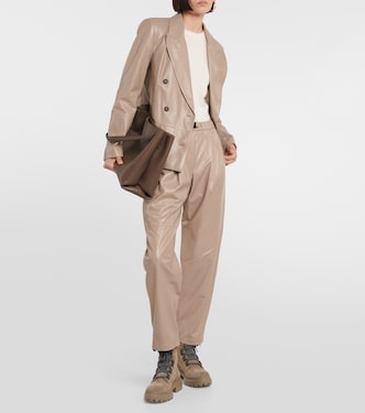 Blazer doppiopetto in pelle | Brunello Cucinelli