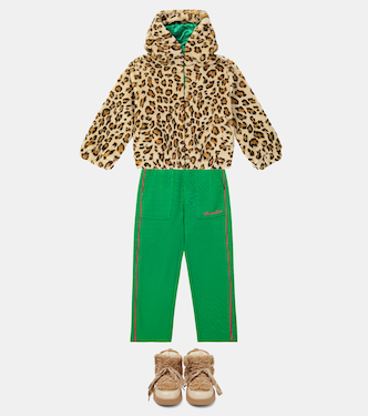 Faux shearling-trimmed boots | Monnalisa