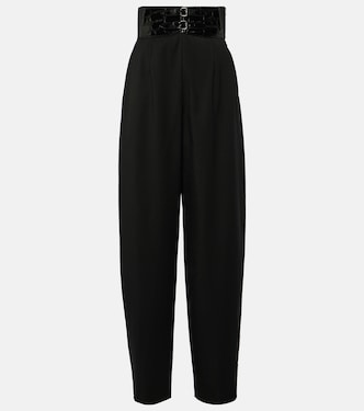 Weite High-Rise-Hose aus Wolle | Alaïa