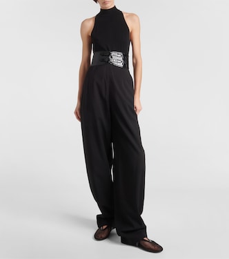 Weite High-Rise-Hose aus Wolle | Alaïa