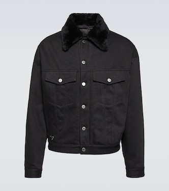 Jeansjacke mit Shearling | Prada