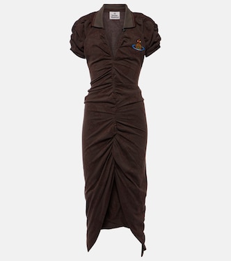 Pulling printed ruched midi dress | Vivienne Westwood