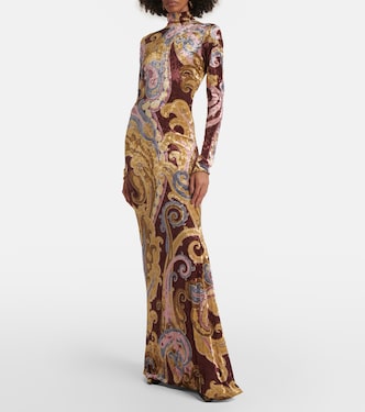 Bedrucktes Maxikleid aus Samt | Etro