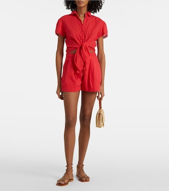 Shorts Chantal in sangallo di cotone | Poupette St Barth
