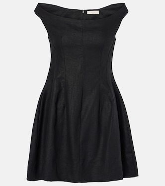 Olmeto off-shoulder linen minidress | Faithfull