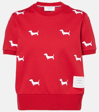 Top in cotone con ricamo | Thom Browne