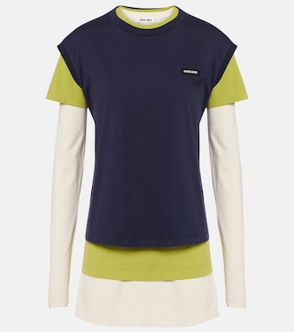 Set aus drei T-Shirts aus Baumwoll-Jersey | Miu Miu