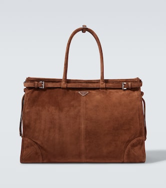 Suede tote bag | Prada