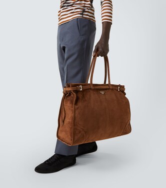 Borsa in suede con logo | Prada