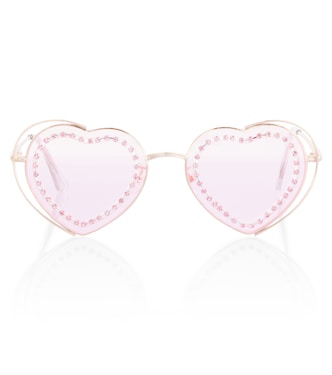 Embellished heart-shaped sunglasses | Monnalisa