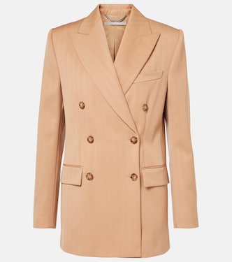 Blazer doppiopetto in lana a righe | Stella McCartney