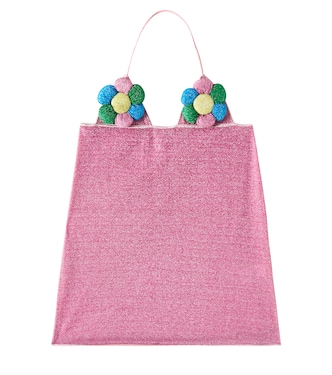 Lumière floral-appliqué lamé dress | Oséree Kids