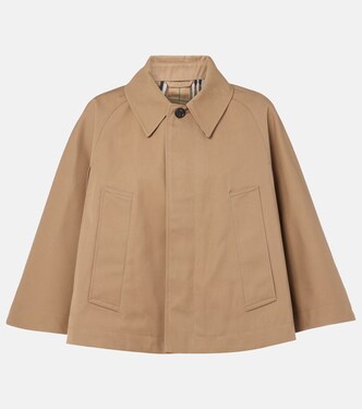 Cropped gabardine cape | Burberry