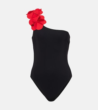 Costume intero monospalla Tess con applicazioni floreali | Karla Colletto