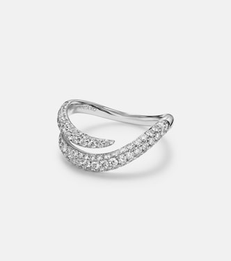 Zara 18kt white gold ring with diamonds | Anita Ko
